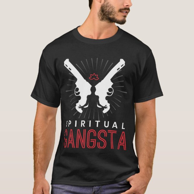 Camiseta New Age Sritual Srituality Yoga Gangster Enlighten (Anverso)