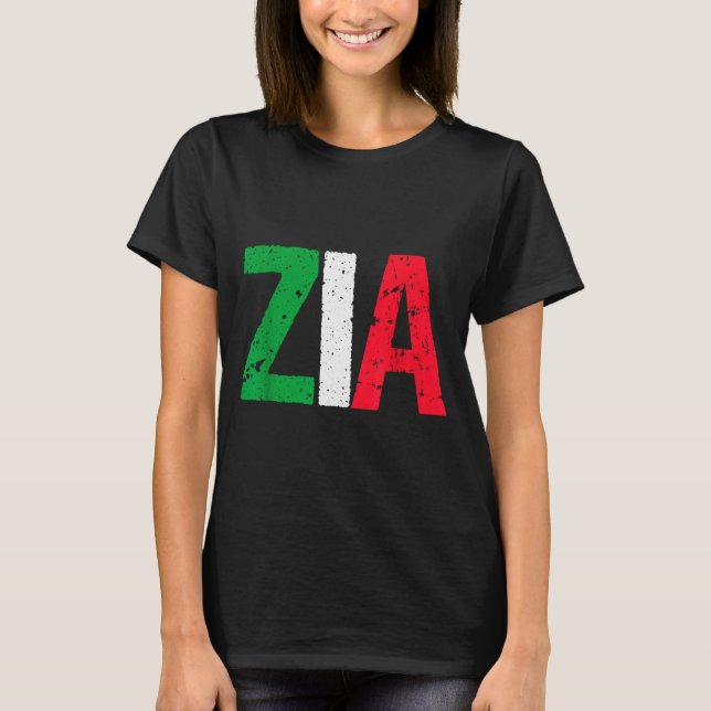 Camiseta New Aunt Italian Zia Italian American Aunt Gift  (Anverso)