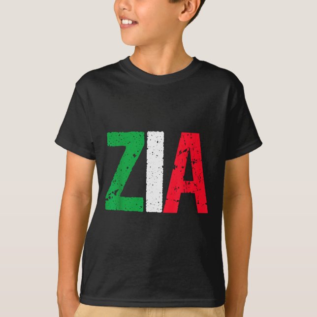 Camiseta New Aunt Italian Zia Italian American Aunt Gift  (Anverso)
