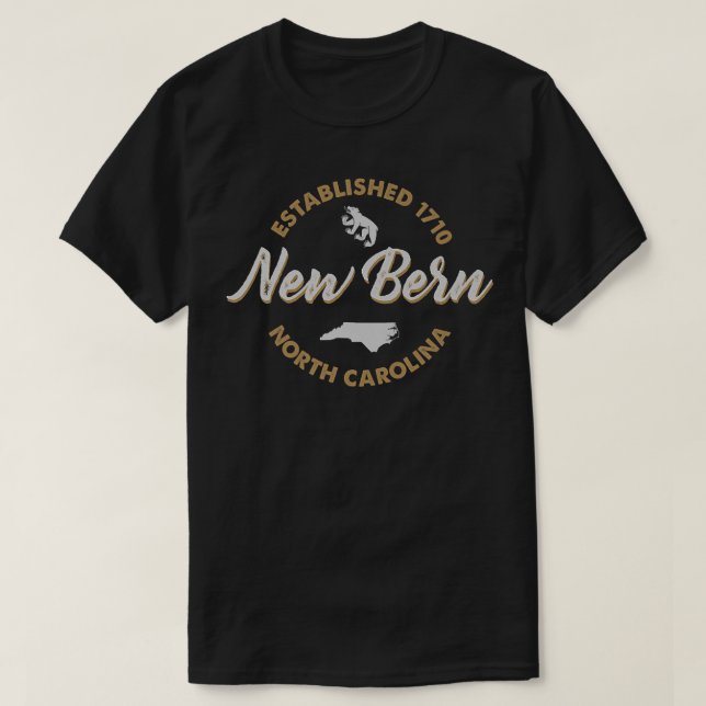 Camiseta New Bern North Carolina Premium (Diseño del anverso)