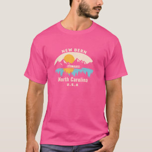 Camiseta New Bern North Carolina Souvenir Mountain Sunset R