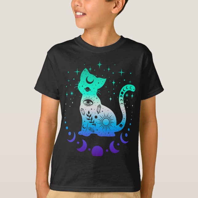 Camiseta New Blue Gay Male Mlm Pride Flag, Astrology Cat  (Anverso)