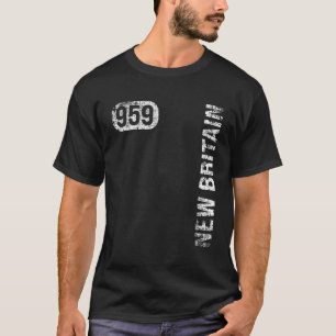 Camiseta New Britain Connecticut 959 Area Code Vintage Retr