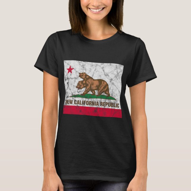 Camiseta New California Republic Ncr State Distressed Flag  (Anverso)