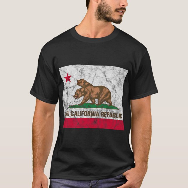 Camiseta New California Republic Ncr State Distressed Flag  (Anverso)