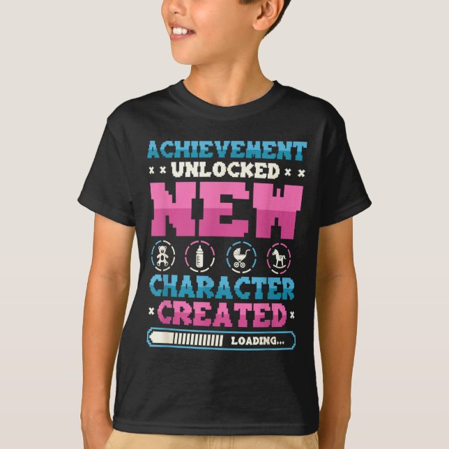 Camiseta New Character D Gamer Pregnancy Announcement  (Anverso)