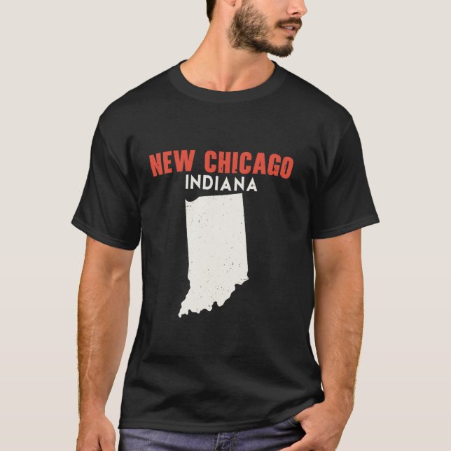 Camiseta New Chicago Indiana USA State America Travel India (Anverso)