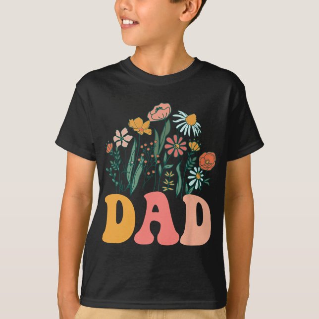 Camiseta New Dad Wildflower First Birthday &amp; Baby Showe (Anverso)