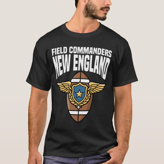 CAMISETA NEW ENGLAND FIELD COMMANDERS - NEW ENGLAND FOOTBAL (Anverso)