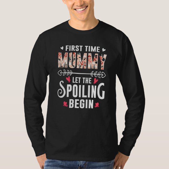 Camiseta New Grandma First Time Mummy Let The Spoiling Begi (Anverso)