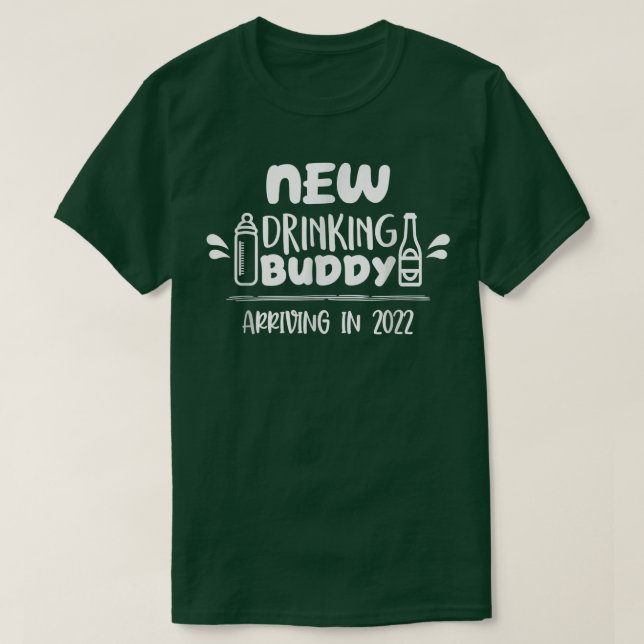 Camiseta New Grandpa 2022 Pregnancy Announcement My Drinkin (Diseño del anverso)