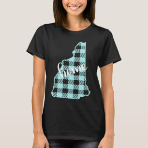 Camiseta New Hampshire Buffalo Plaid Home State Country USA