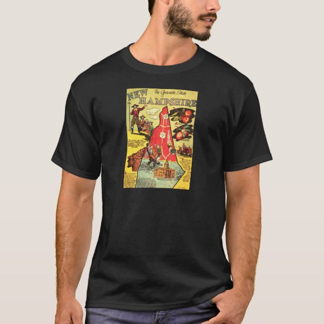 Camiseta New Hampshire el estado del granito (Anverso)