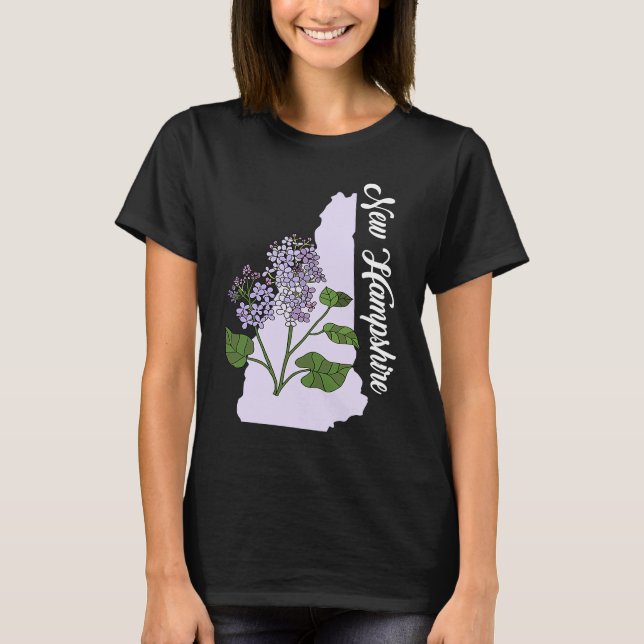 Camiseta New Hampshire Flower Purple Lilac (Anverso)