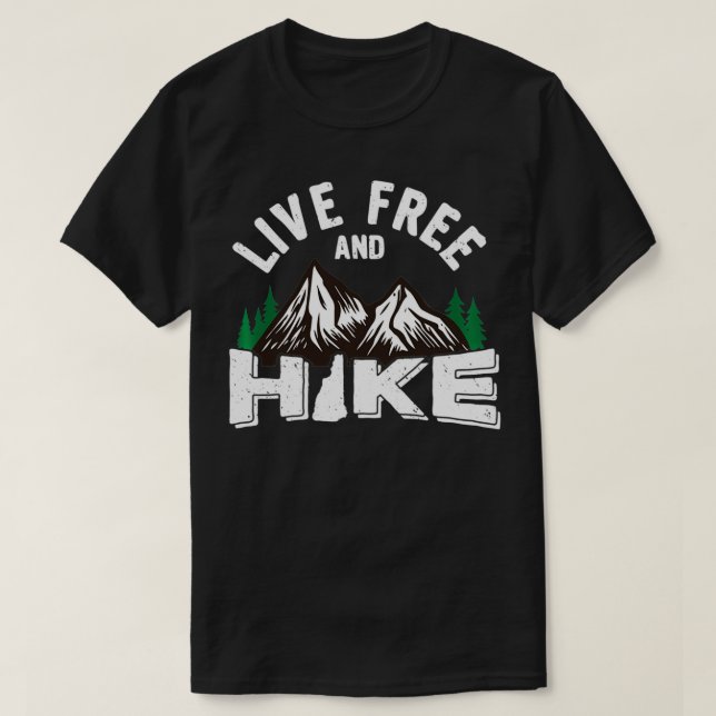Camiseta New Hampshire Live Free And Hike Gift, NH Senderis (Diseño del anverso)