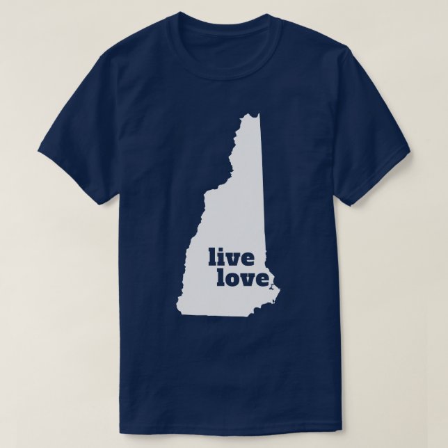 Camiseta New Hampshire Live Love New Hampshire (Diseño del anverso)