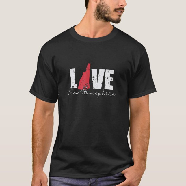 Camiseta New Hampshire Love New Hamsphire USA (Anverso)