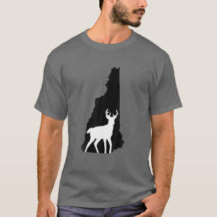 Camiseta New Hampshire, NH, Deer, Caza, Exterior, Naturalez
