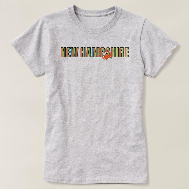 Camiseta New Hampshire State Pride Symbol Red Spotted Newt (Diseño del anverso)