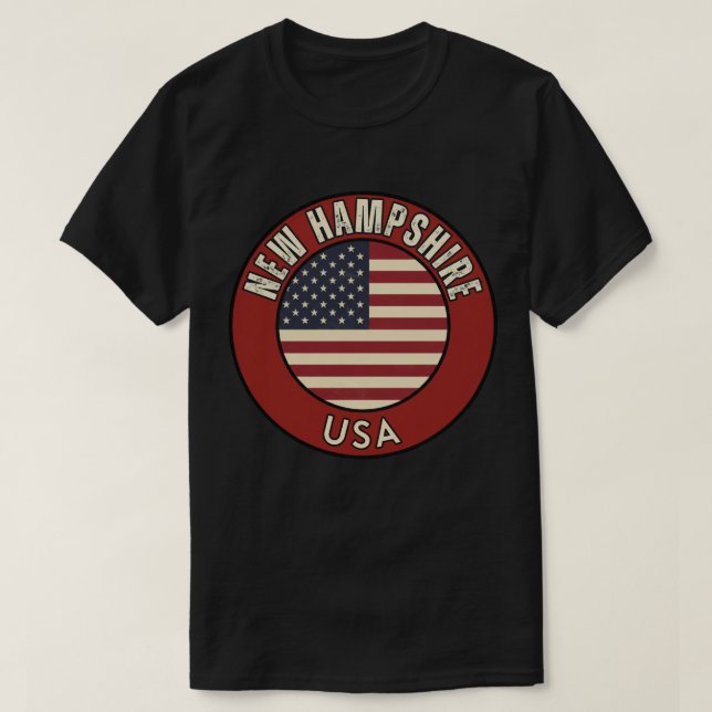 Camiseta New Hampshire United States of America (Diseño del anverso)