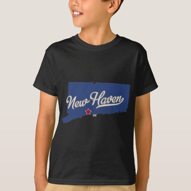 Camiseta New Haven Connecticut Ct Map  (Anverso)