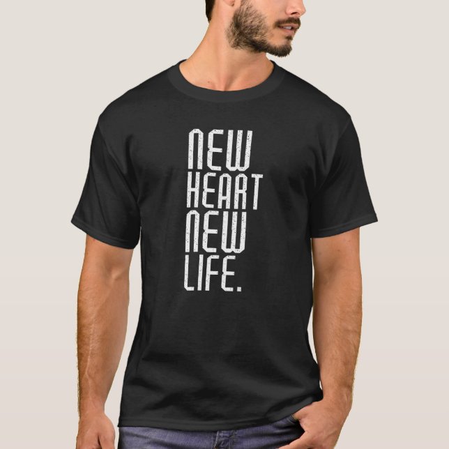 Camiseta New Heart New Life Transplantation Survivor Recipi (Anverso)