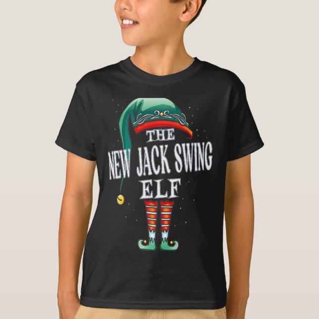 Camiseta New Jack Swing Elf Christmas Group Xmas Pajama Par (Anverso)