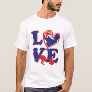 Camiseta NEW-Love-From-Australia-Heart-and-Animals