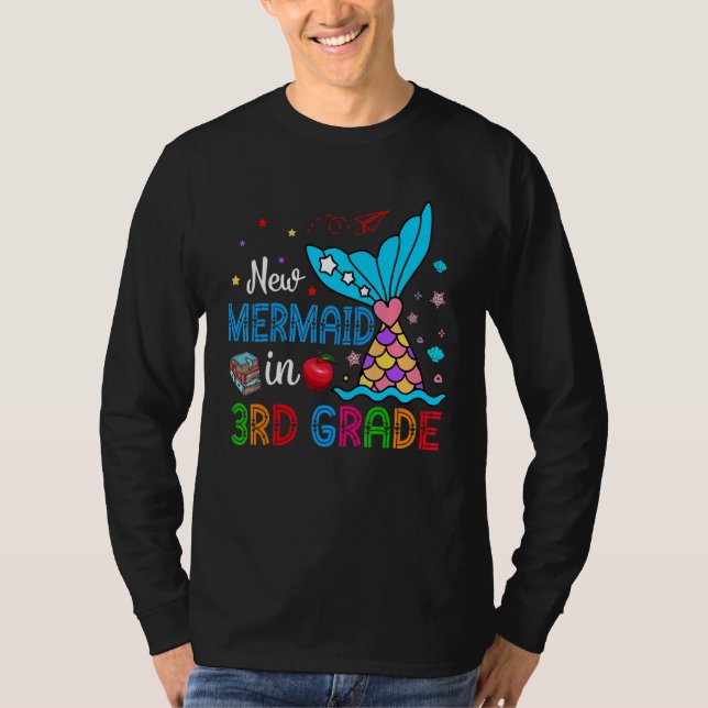 Camiseta New Mermaid In 3rd Grade Matching Mermaid  Student (Anverso)