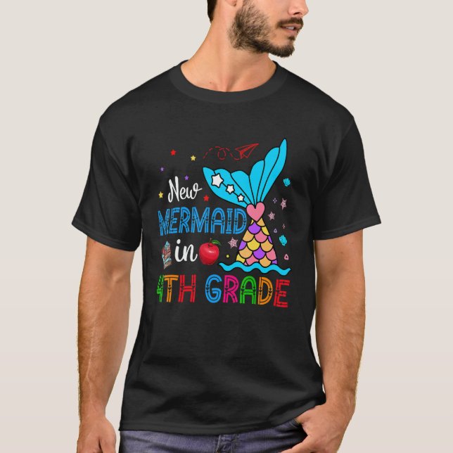 Camiseta New Mermaid In 4th Grade Matching Mermaid  Student (Anverso)