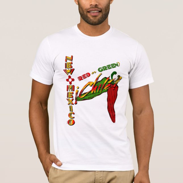 Camiseta ¿New México Chilé - rojo o verde? (Anverso)