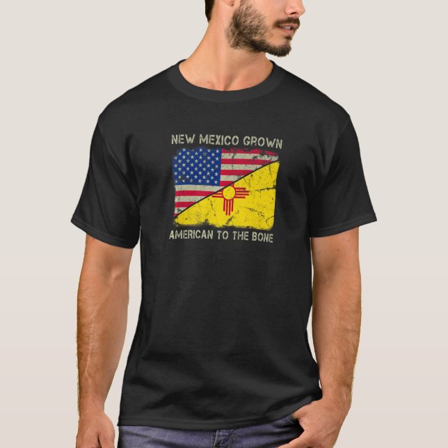 Camiseta New Mexico Grown American To The Bone Home State N (Anverso)