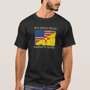 Camiseta New Mexico Grown American To The Bone Home State N