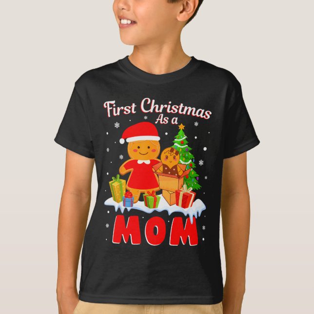 Camiseta New Mother Christmas Costume First Christmas As A  (Anverso)