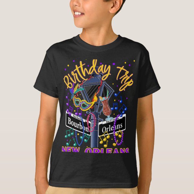 Camiseta New Orleans Birthday Trip French Quarter Girls Tri (Anverso)