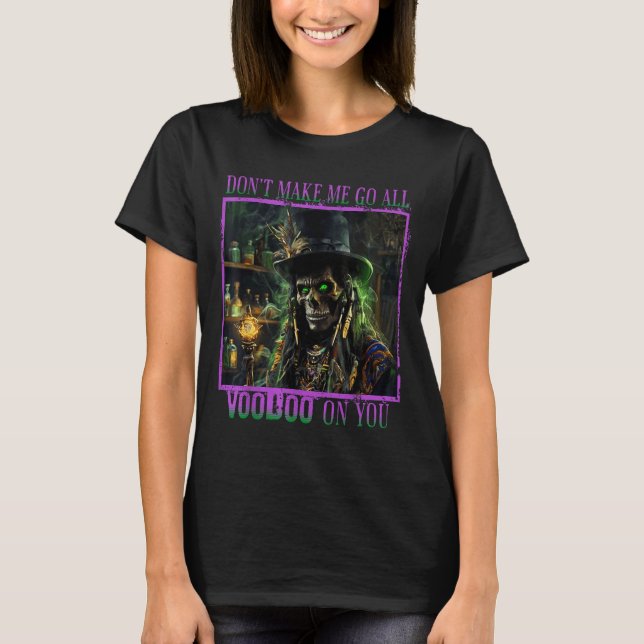 Camiseta New Orleans Ghost Tour Y Priest Voodoo Mardi Gras  (Anverso)