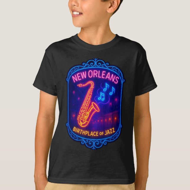 Camiseta New Orleans, Louisiana, Birthplace Of Jazz  (Anverso)