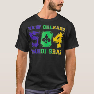Camiseta New Orleans Mardi Gras Outfit 504 Louisiana Carniv