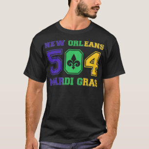 Camiseta New Orleans Mardi Gras Outfit 504 Louisiana Carniv