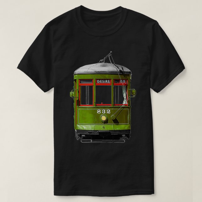 Camiseta New Orleans Street Car  (Diseño del anverso)