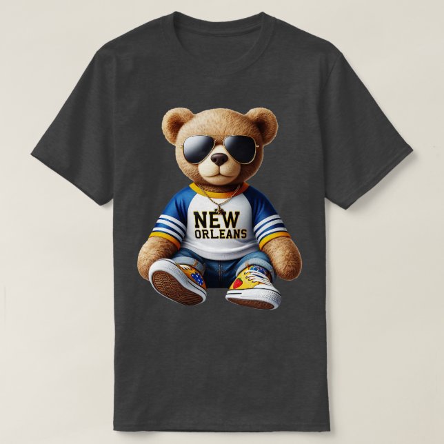 Camiseta New Orleans Teddy Bear TShirt (Diseño del anverso)