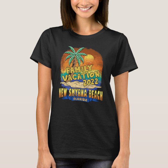 Camiseta New Smyrna Beach Florida Vacaciones Familiares 202 (Anverso)