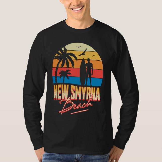 Camiseta New Smyrna Florida Beach Surfing Surfer Ocean Summ (Anverso)