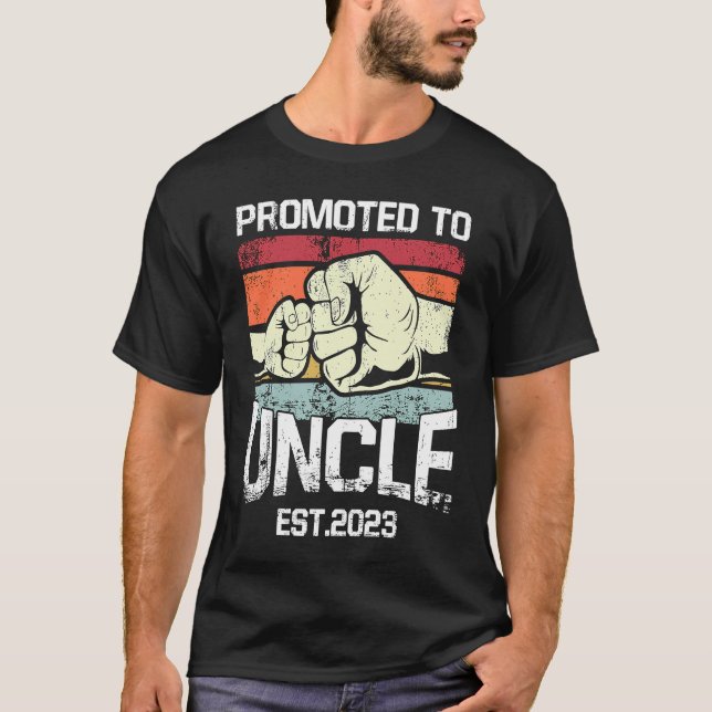 Camiseta New Uncle 2023 Promoted To Uncle 2023 (Anverso)