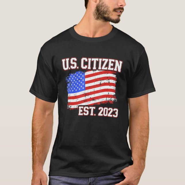 Camiseta New US citizen 2023 for citizenship with american  (Anverso)