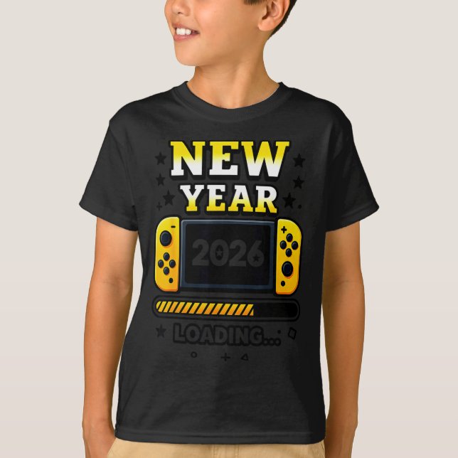 Camiseta New Year 2026 Loading Gaming Controller New Years  (Anverso)
