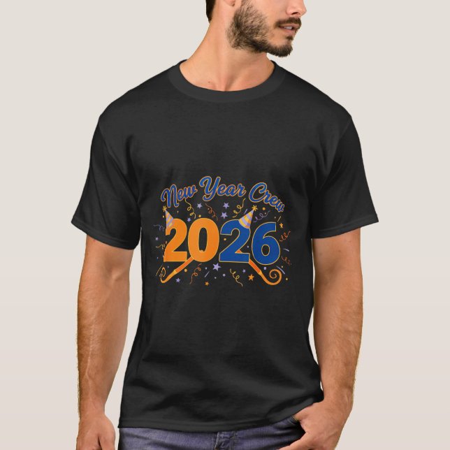 Camiseta New Year Crew 2026 Fireworks Celebration  (Anverso)