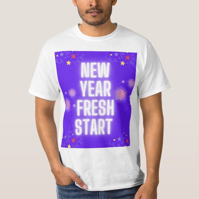 Camiseta New Year Fresh Start T-Shirt design  (Anverso)