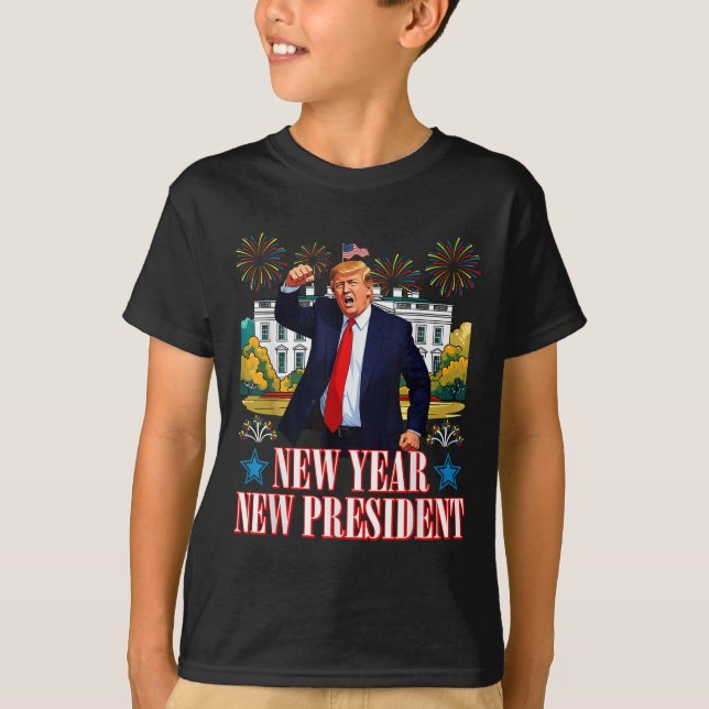 Camiseta New Year New President Trump 2025 Happy New Year T (Anverso)