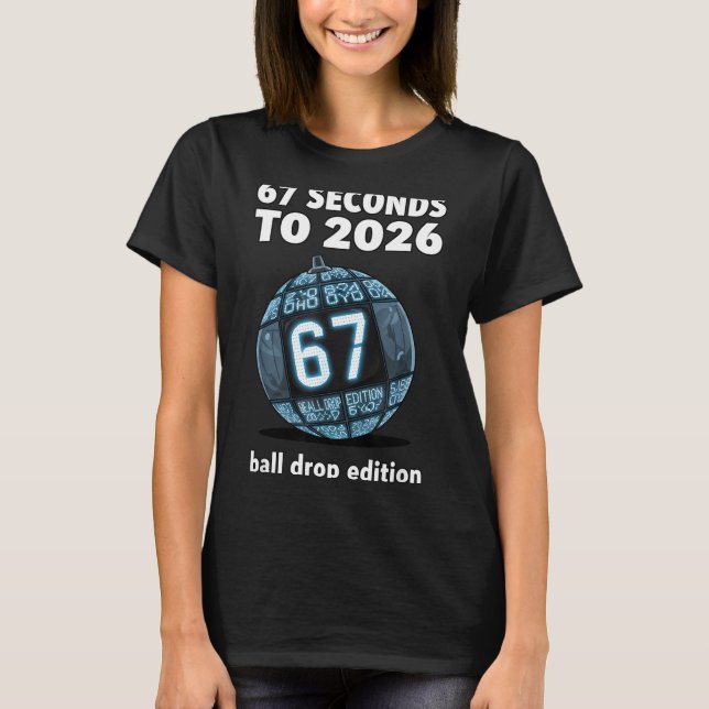 Camiseta New Year's Day Ball Drop Countdown Funny Brainrot  (Anverso)